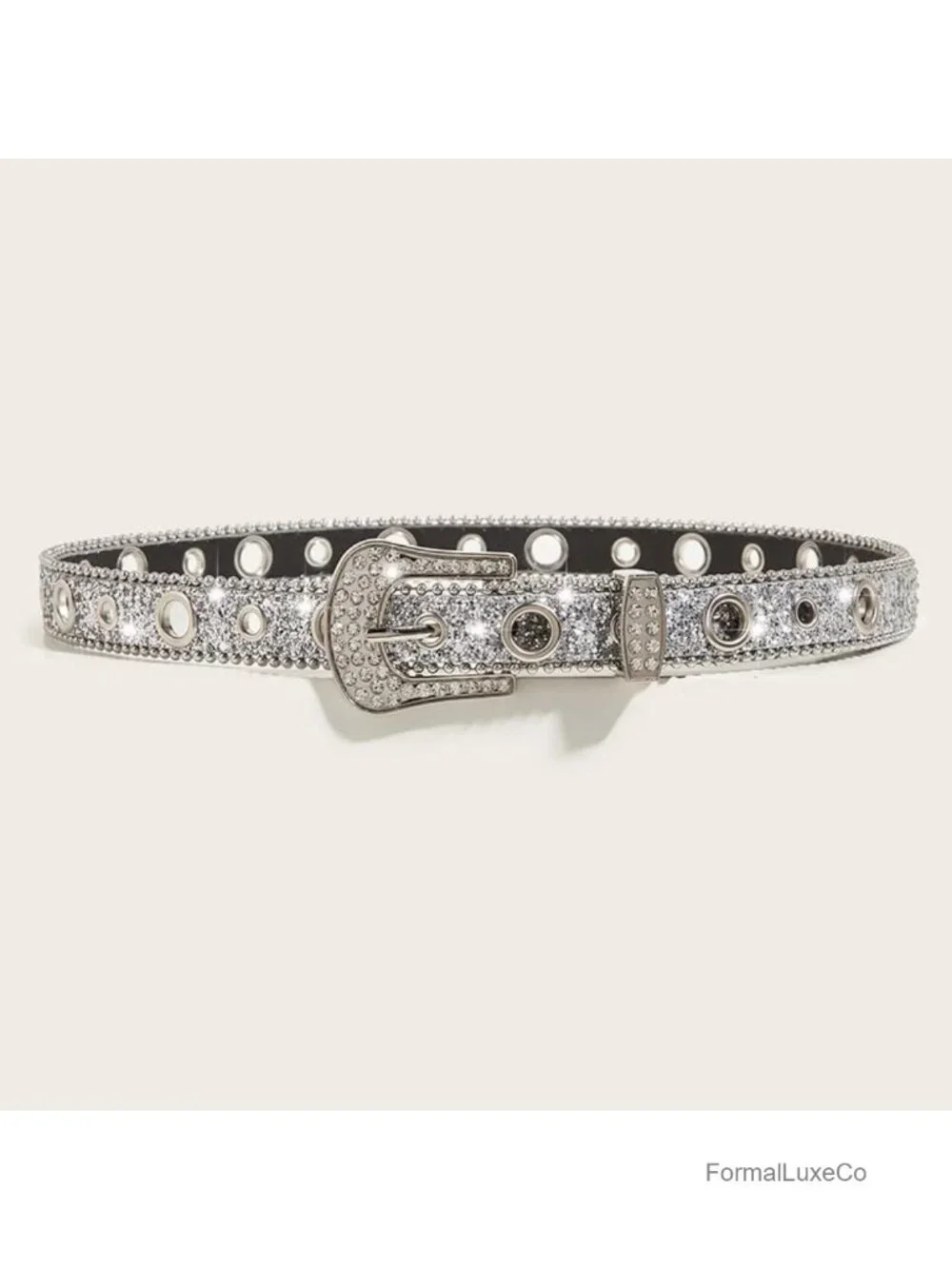Rhinestone Western Cowgirl Studded Leather Belt Women Men Waist 27-39